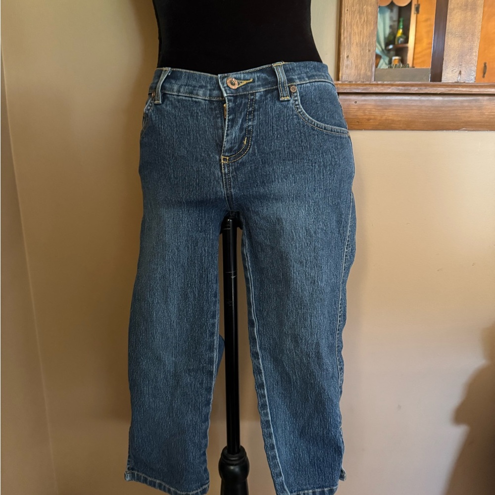 GLO Jeans Women's Cropped Blue Denim